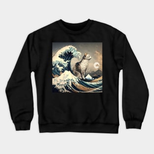 Cat of the wave Crewneck Sweatshirt